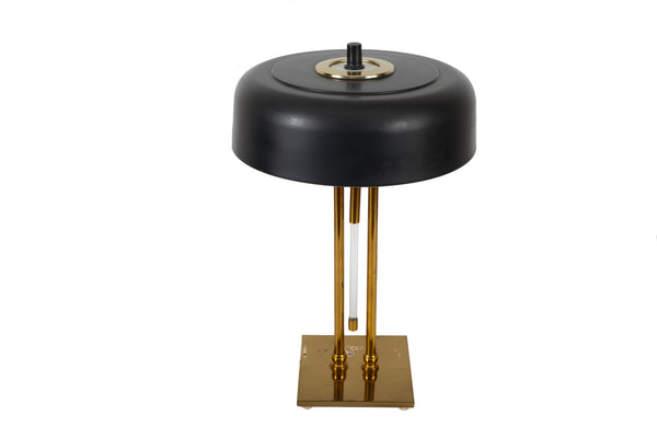 Mid Century Modern Desk Lamp with Lucite Pull Chain