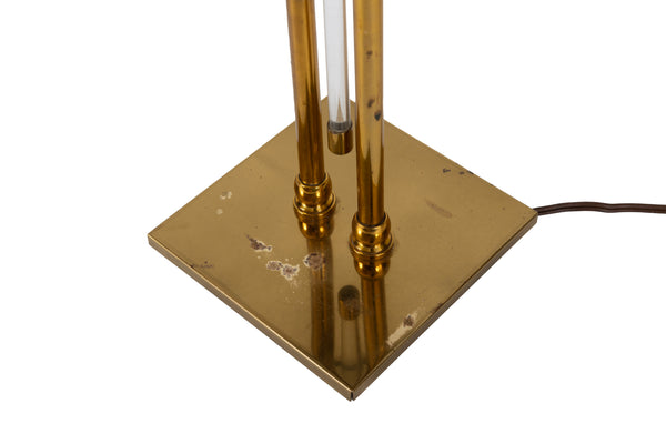 Mid Century Modern Desk Lamp with Lucite Pull Chain