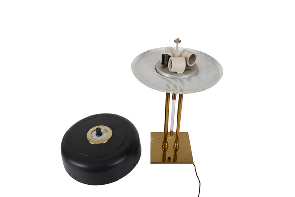 Mid Century Modern Desk Lamp with Lucite Pull Chain