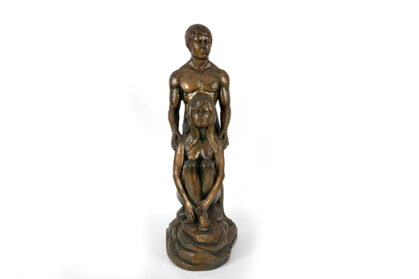 Large Chalkware Lovers Statue by Marwal Industries Incorporated