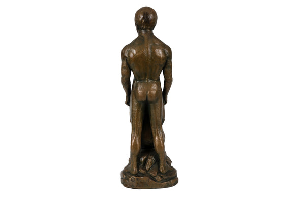 Large Chalkware Lovers Statue by Marwal Industries Incorporated