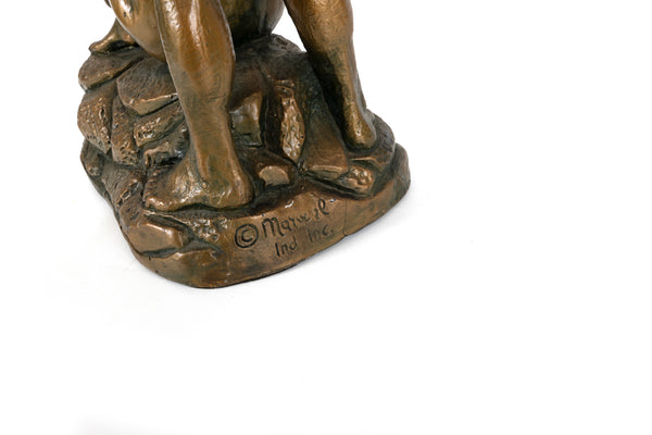 Large Chalkware Lovers Statue by Marwal Industries Incorporated