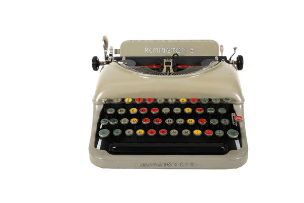 Restored Remington Model 5 Teaching Typewriter with Colored Keys - Excellent Working Order