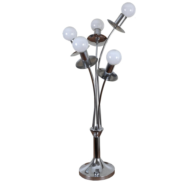 Robert Sonneman Styled Chrome Waterfall Table Lamp