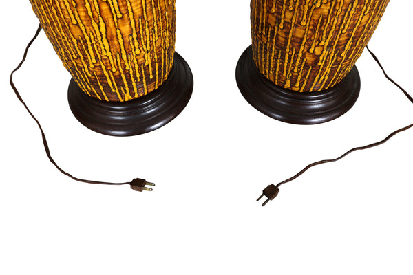 Mid Century Modern West German Style Fat Lava Lamp Pair