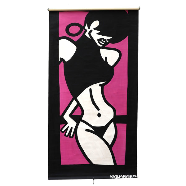 1980's Pop Art Window Shade Roller for Window or Walls