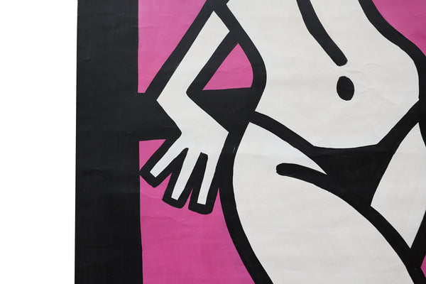 1980's Pop Art Window Shade Roller for Window or Walls