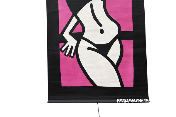 1980's Pop Art Window Shade Roller for Window or Walls