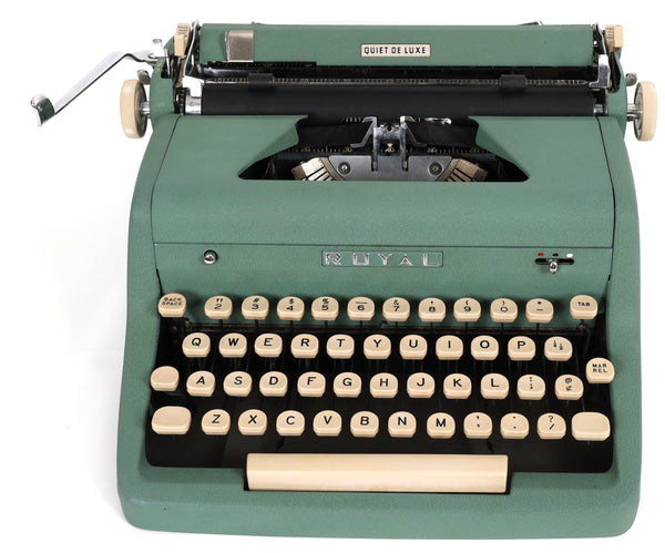 Refreshed Royal Quiet DeLuxe Typewriter - Turquoise Green