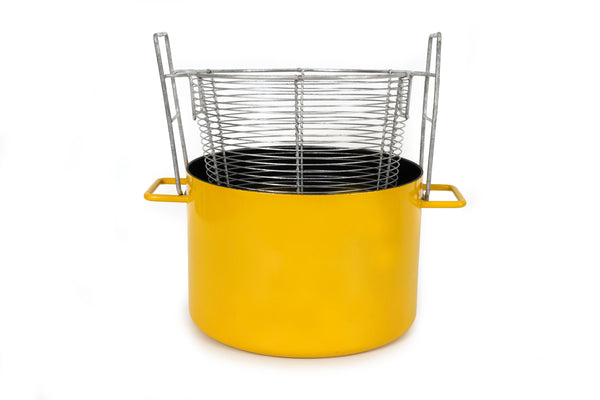 Michael Lax for Copco Yellow Enameled Fryer - Dutch Oven - Steamer Pot