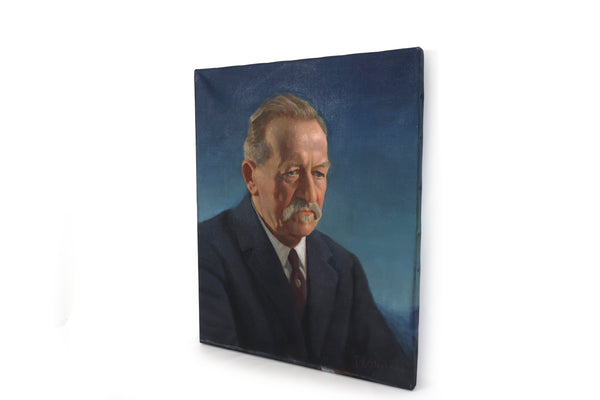Set of Two Grim and Not So Grim Portrait Paintings of a Businessman - Large Paintings
