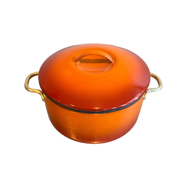 Mid Century Enamelware Pot with Lid