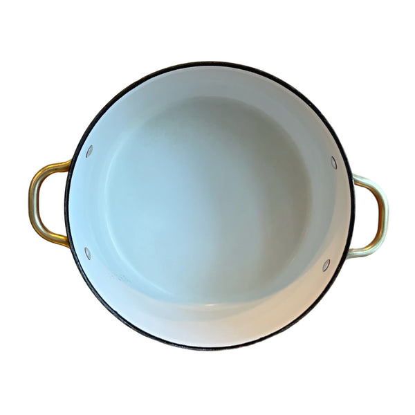 Mid Century Enamelware Pot with Lid