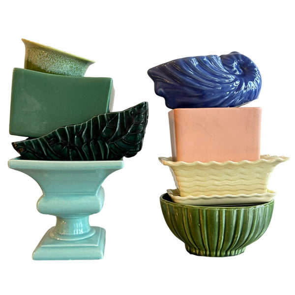 Set of 8 1950's Vintage Planters
