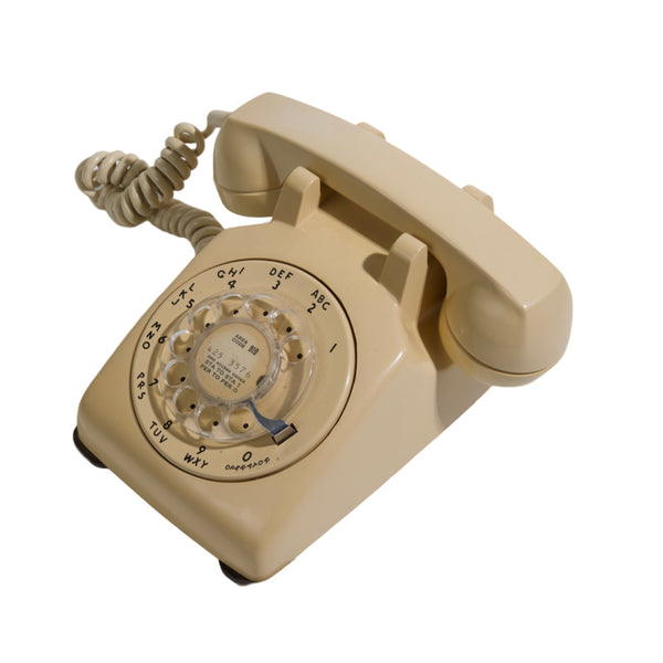 Beige Rotary Dial Telephone