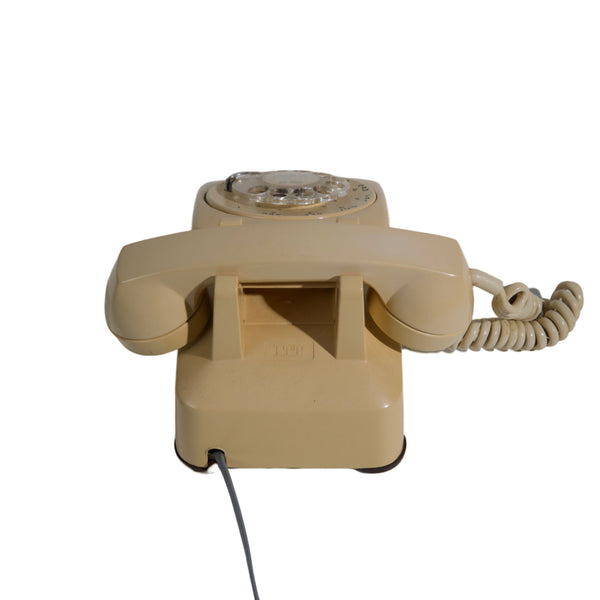 Beige Rotary Dial Telephone