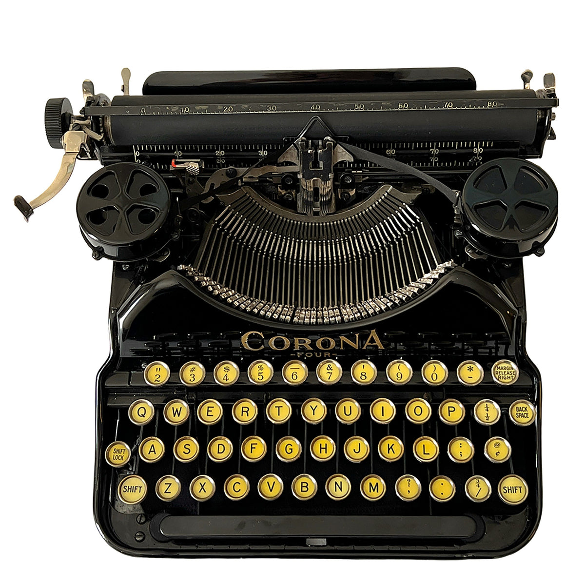 CORONA FOUR タイプライター 黒 Vintage CORONA FOUR Typewriter With Travel Case Nice