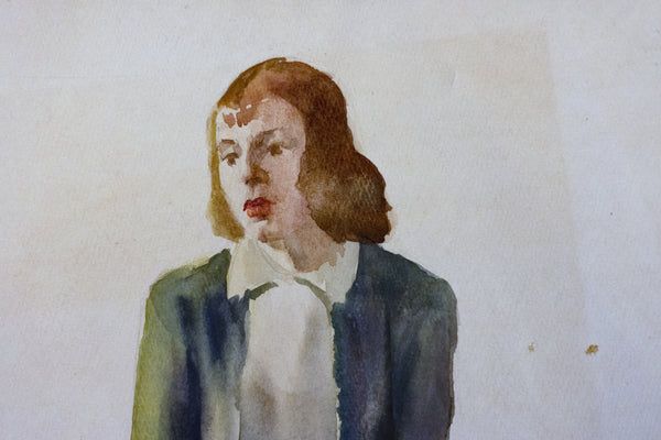 1940's Original Watercolor of a Woman