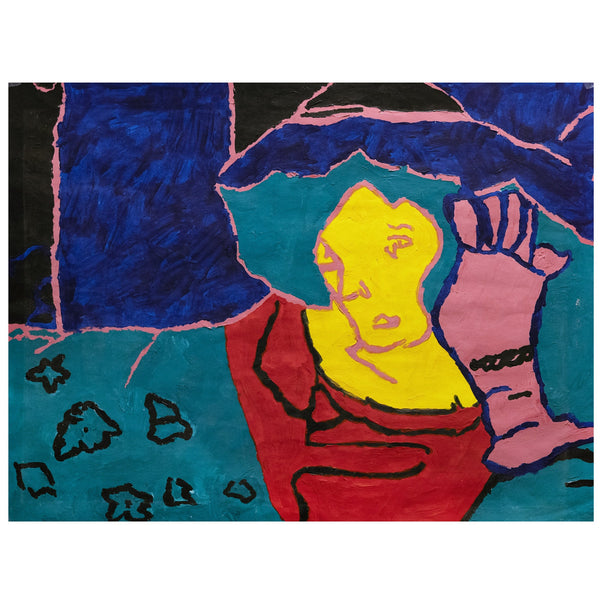 Outsider Pop Art Acrylic Painting