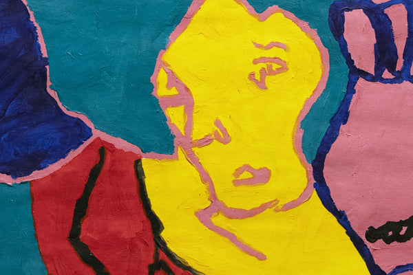 Outsider Pop Art Acrylic Painting