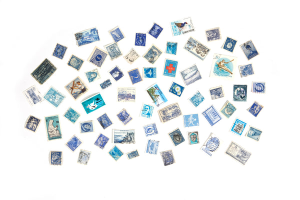 Lot of Vintage Postal Stamps - Used to Make a Galison Puzzle