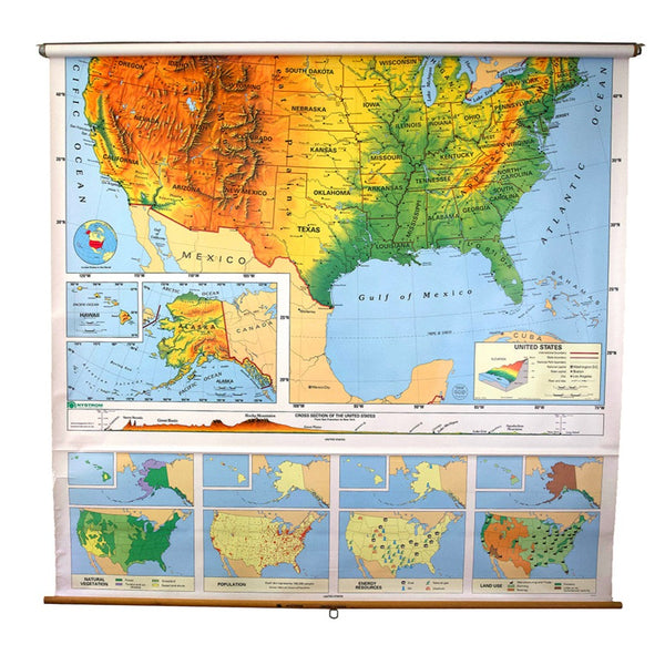 Pull Down Map of the United States