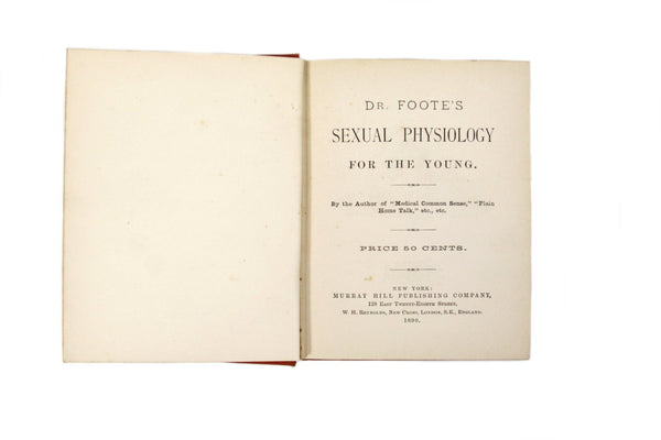 Physiology for the Young a Book for Private Reading - 1890 Rare Book