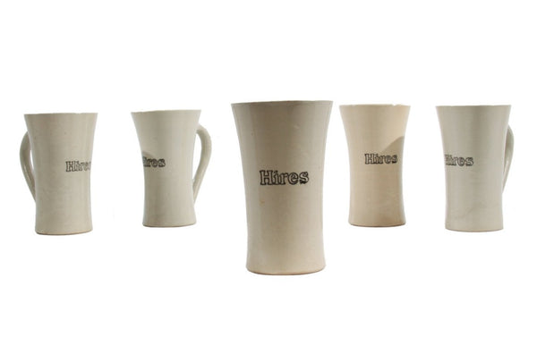 Set of 5 Hires Root Beer Mugs -  1910's Stoneware