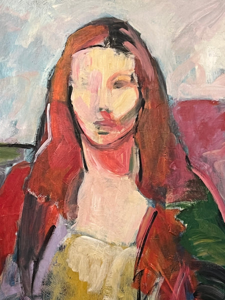 Fauvism Painting of a Woman - Original Oil on Canvas