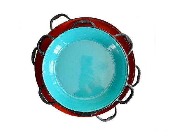 Set of 5 Nesting Enameled Saute Pans - Mid Century Modern