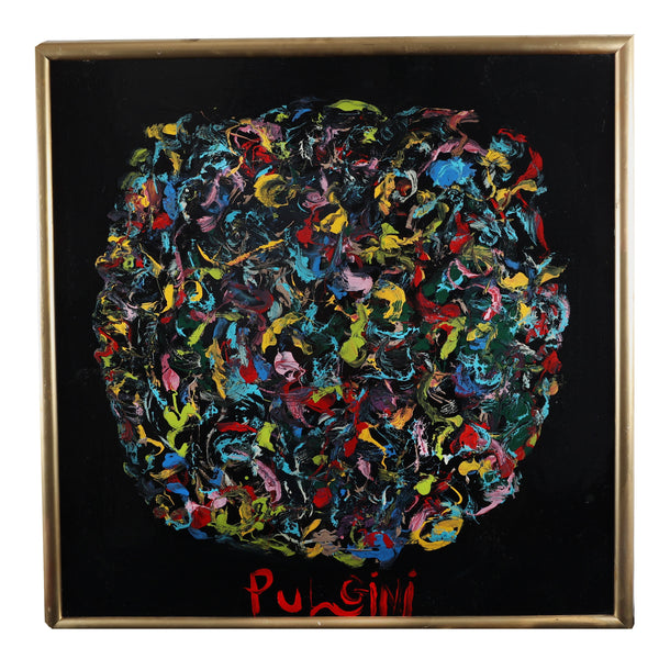 Large Thomas Pulgini Abstract Pop Art Oil Painting