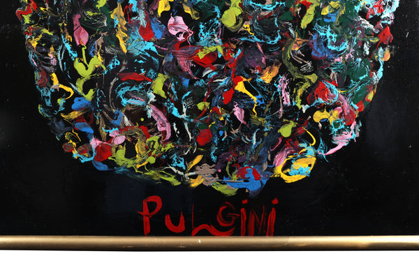 Large Thomas Pulgini Abstract Pop Art Oil Painting