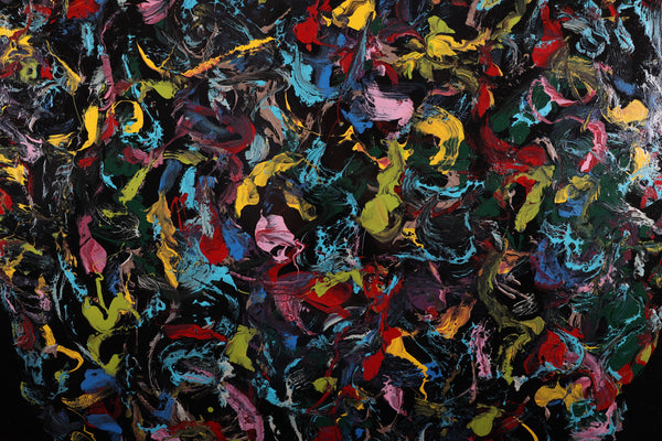 Large Thomas Pulgini Abstract Pop Art Oil Painting