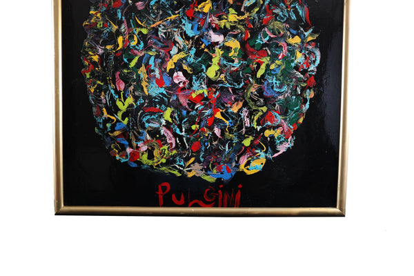 Large Thomas Pulgini Abstract Pop Art Oil Painting