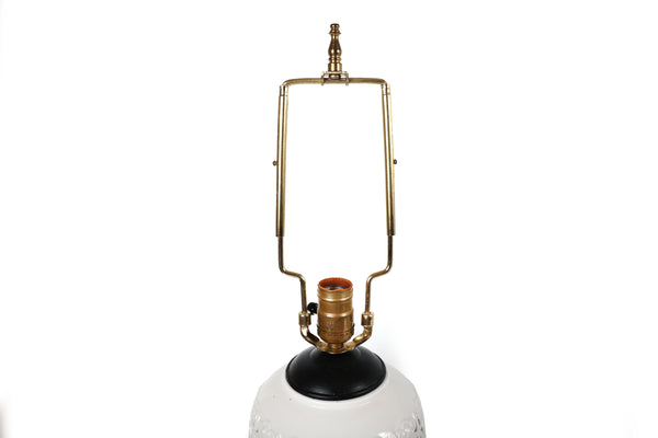Vintage Reticulated Blanc De Chine Table Lamps, a Pair