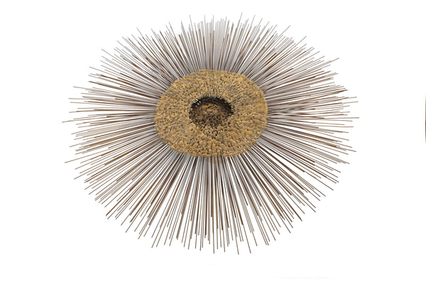 William and Bruce Friedle 1960's Wire Starburst Wall Sculpture