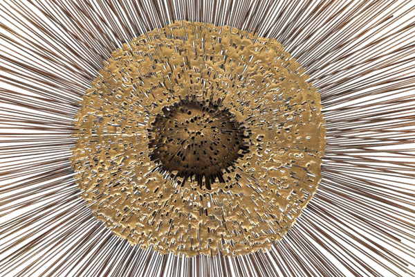 William and Bruce Friedle 1960's Wire Starburst Wall Sculpture