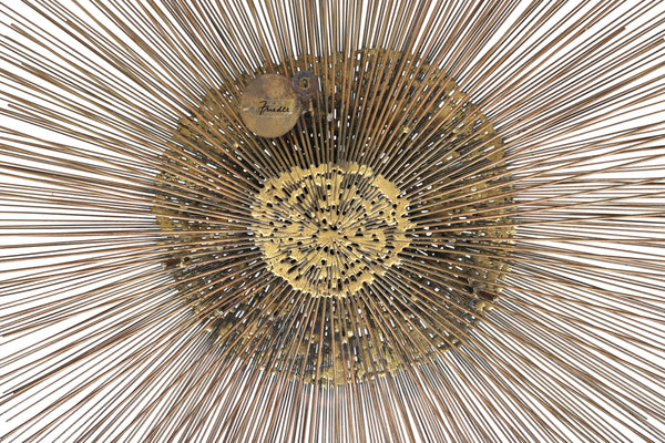 William and Bruce Friedle 1960's Wire Starburst Wall Sculpture