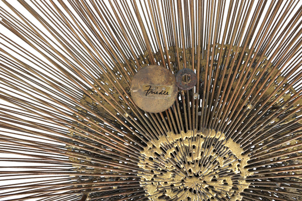William and Bruce Friedle 1960's Wire Starburst Wall Sculpture