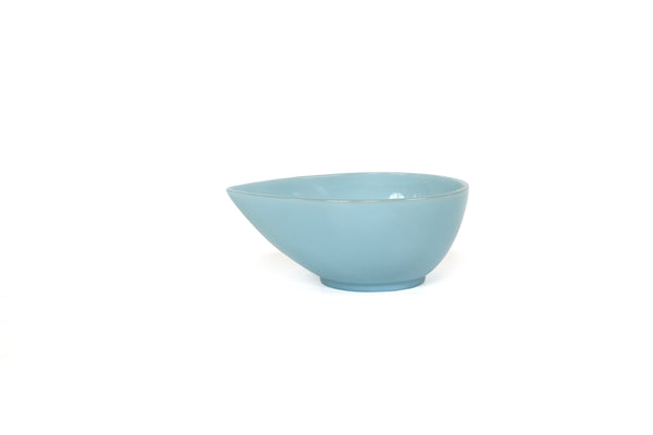 Fire King Teardrop Mixing Bowls - Set of 3 in Rare Delphite Blue