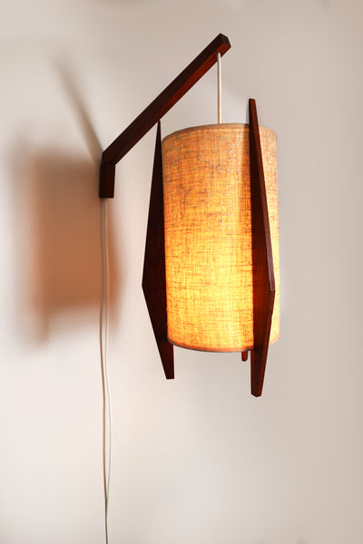 Vintage Mid-Century Modern Scandinavian Teak Hanging Lamp