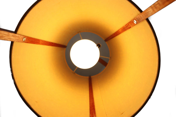 Vintage Mid-Century Modern Scandinavian Teak Hanging Lamp