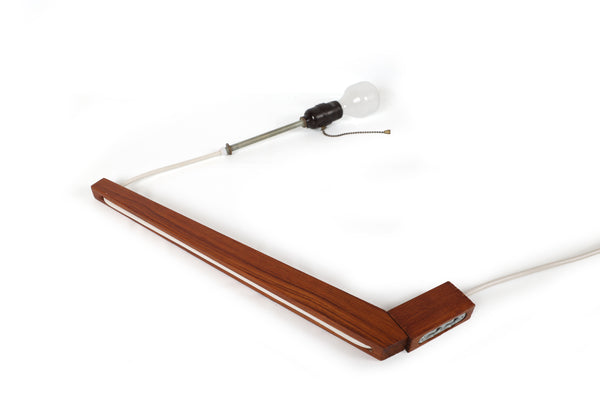 Vintage Mid-Century Modern Scandinavian Teak Hanging Lamp