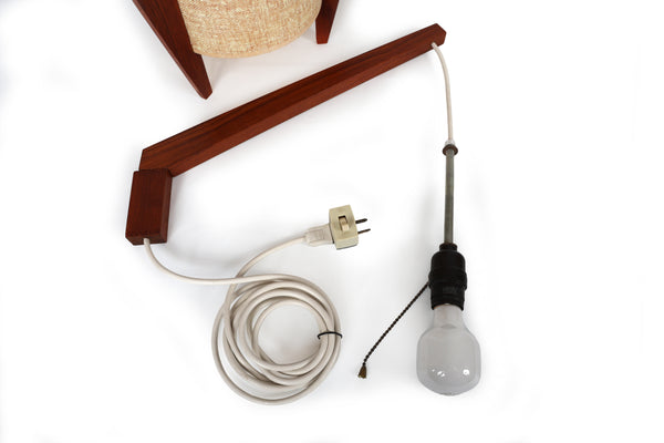 Vintage Mid-Century Modern Scandinavian Teak Hanging Lamp