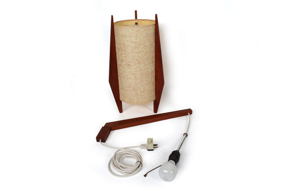 Vintage Mid-Century Modern Scandinavian Teak Hanging Lamp