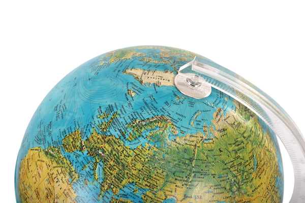 Vintage Italian Rand McNally Illuminated 12" Globe - Lights Up