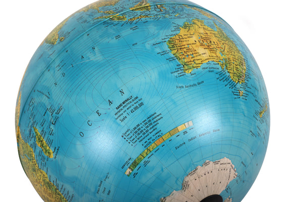 Vintage Italian Rand McNally Illuminated 12" Globe - Lights Up