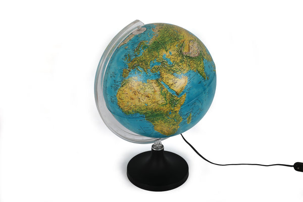 Vintage Italian Rand McNally Illuminated 12" Globe - Lights Up