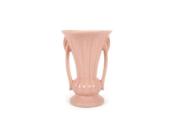 Set of 5 Vintage McCoy Vases in a Pink Matt Glaze