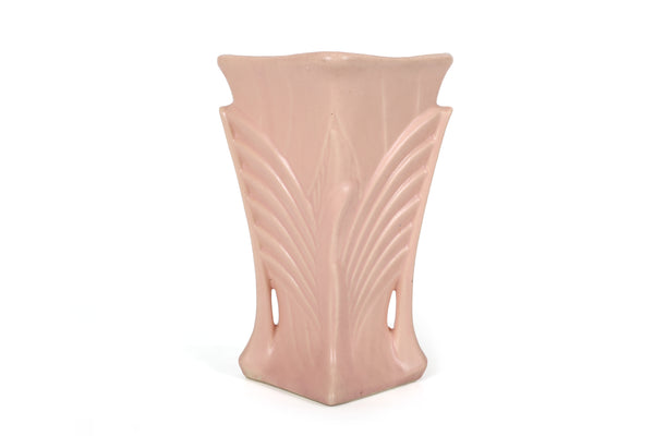 Set of 5 Vintage McCoy Vases in a Pink Matt Glaze